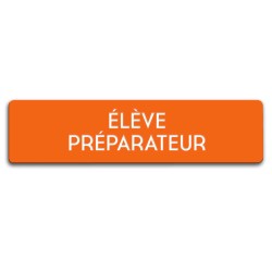 Badge Élève préparateur rectangulaire
