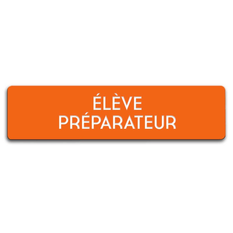 Badge Élève préparateur rectangulaire