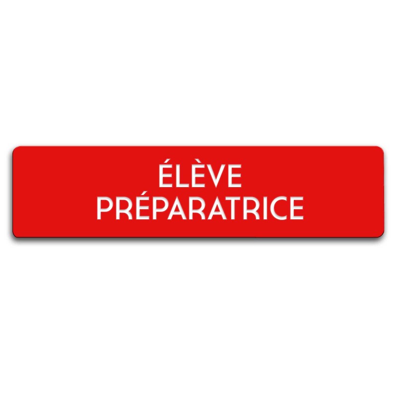 Badge Élève préparatrice rectangulaire