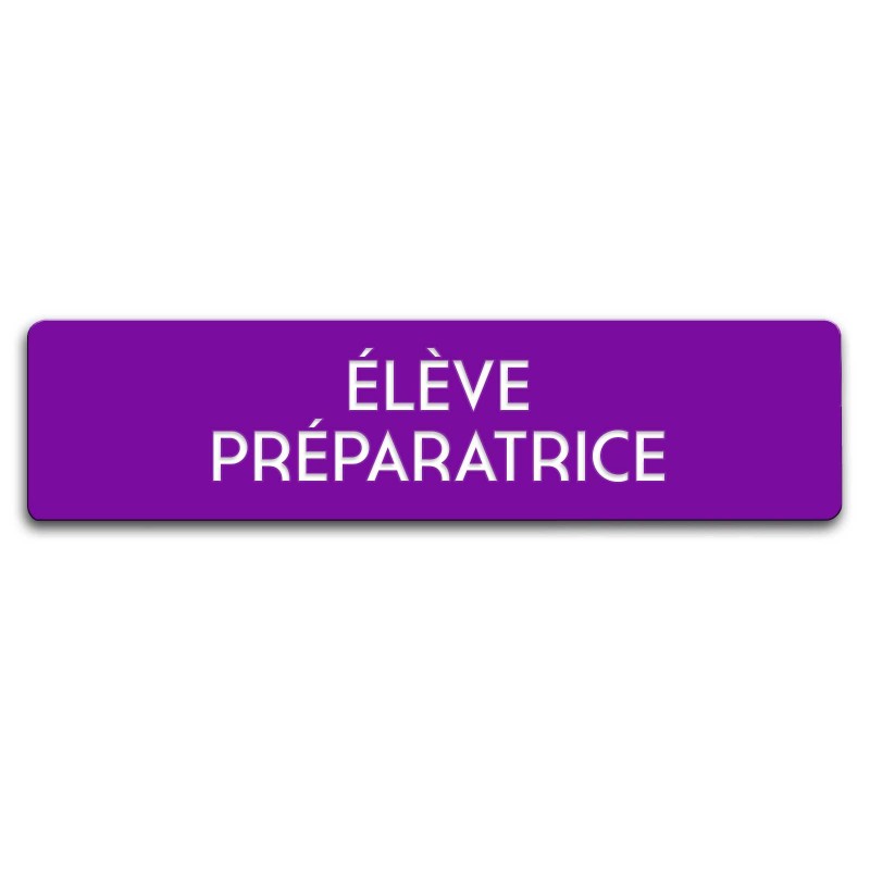 Badge Élève préparatrice rectangulaire