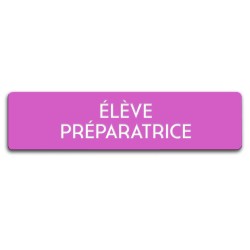 Badge Élève préparatrice rectangulaire