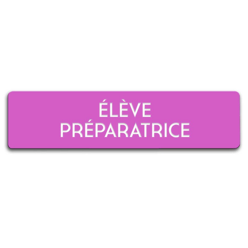 Badge Élève préparatrice rectangulaire