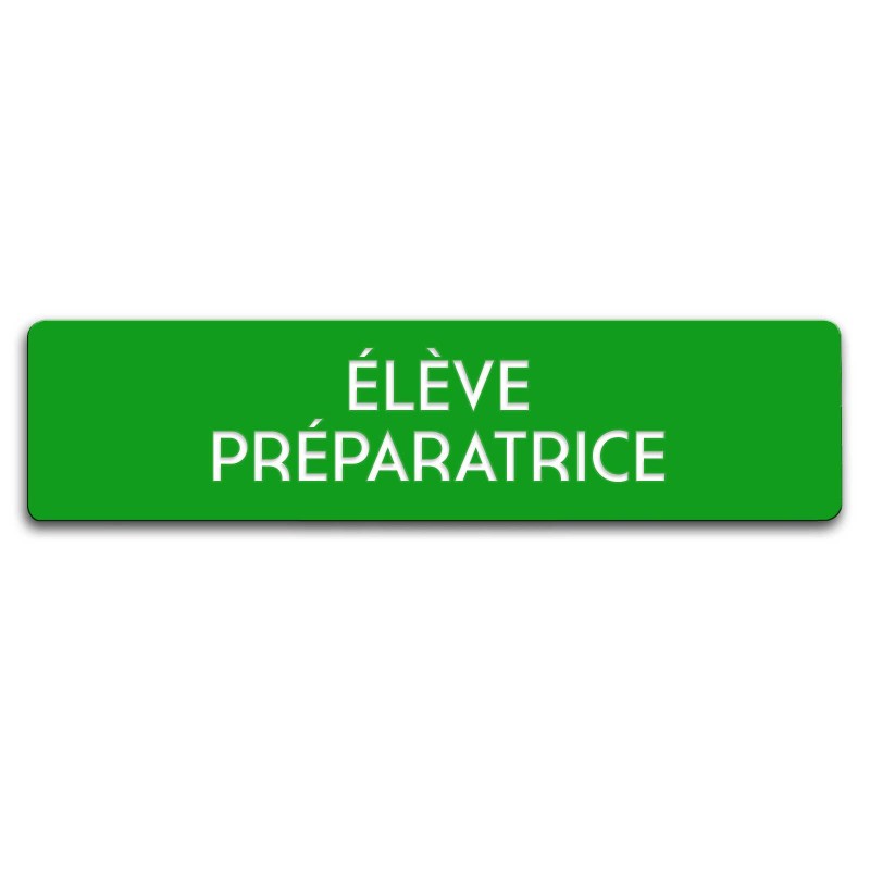 Badge Élève préparatrice rectangulaire