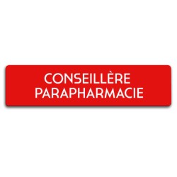 Badge Conseillère parapharmacie rectangulaire