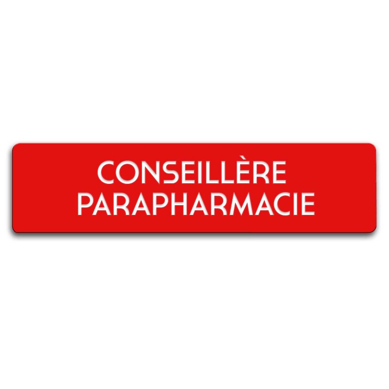 Badge Conseillère parapharmacie rectangulaire