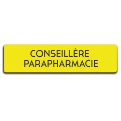 Badge Conseillère parapharmacie rectangulaire