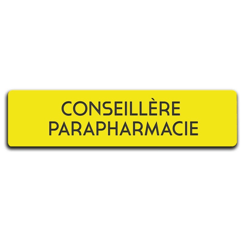 Badge Conseillère parapharmacie rectangulaire