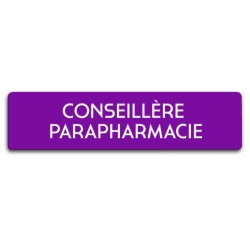Badge Conseillère parapharmacie rectangulaire
