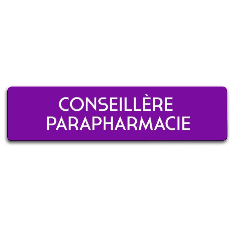 Badge Conseillère parapharmacie rectangulaire