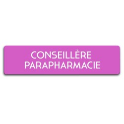 Badge Conseillère parapharmacie rectangulaire