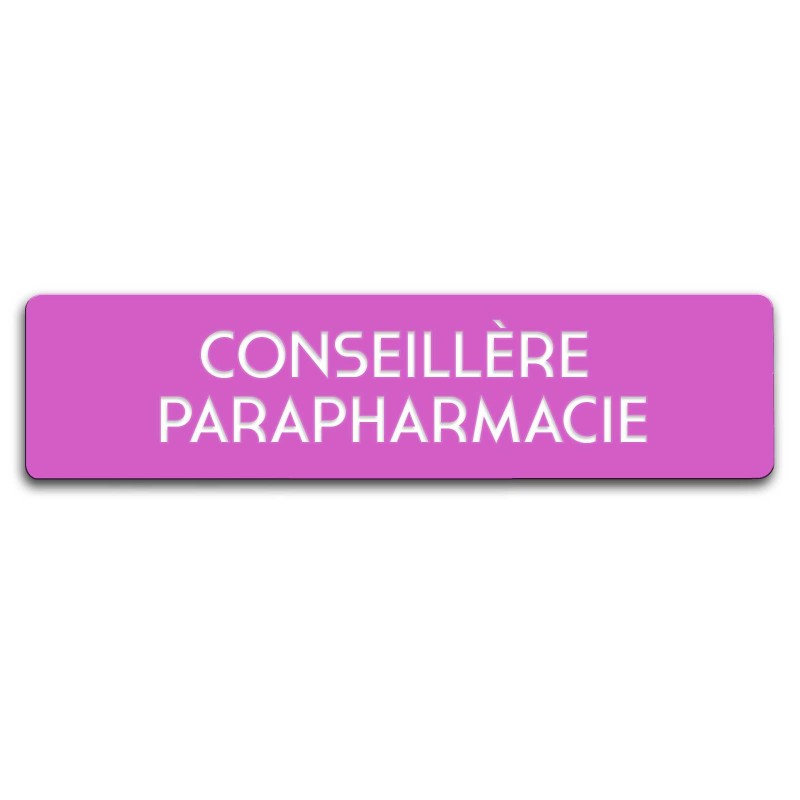 Badge Conseillère parapharmacie rectangulaire