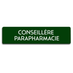 Badge Conseillère parapharmacie rectangulaire