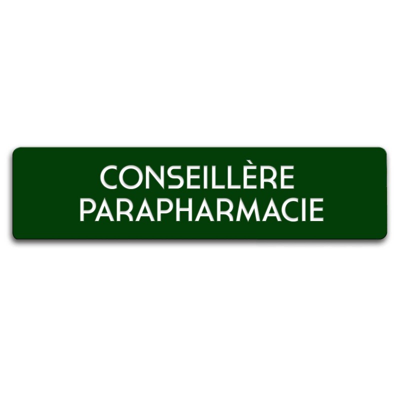 Badge Conseillère parapharmacie rectangulaire