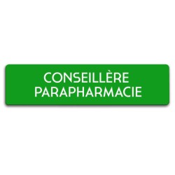 Badge Conseillère parapharmacie rectangulaire