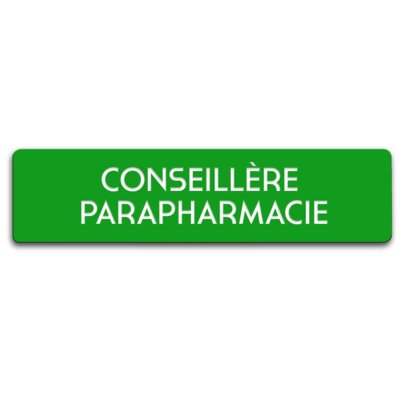 Badge Conseillère parapharmacie rectangulaire
