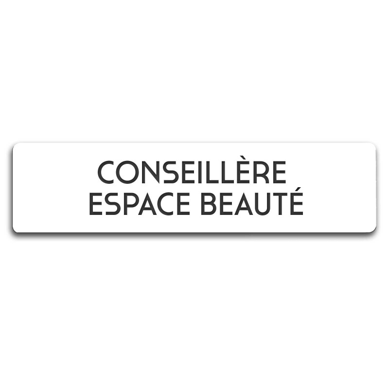 Badge Conseillère espace beauté rectangulaire