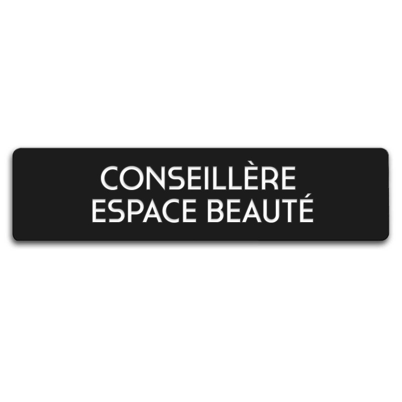 Badge Conseillère espace beauté rectangulaire