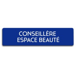 Badge Conseillère espace beauté rectangulaire
