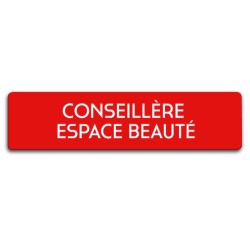 Badge Conseillère espace beauté rectangulaire
