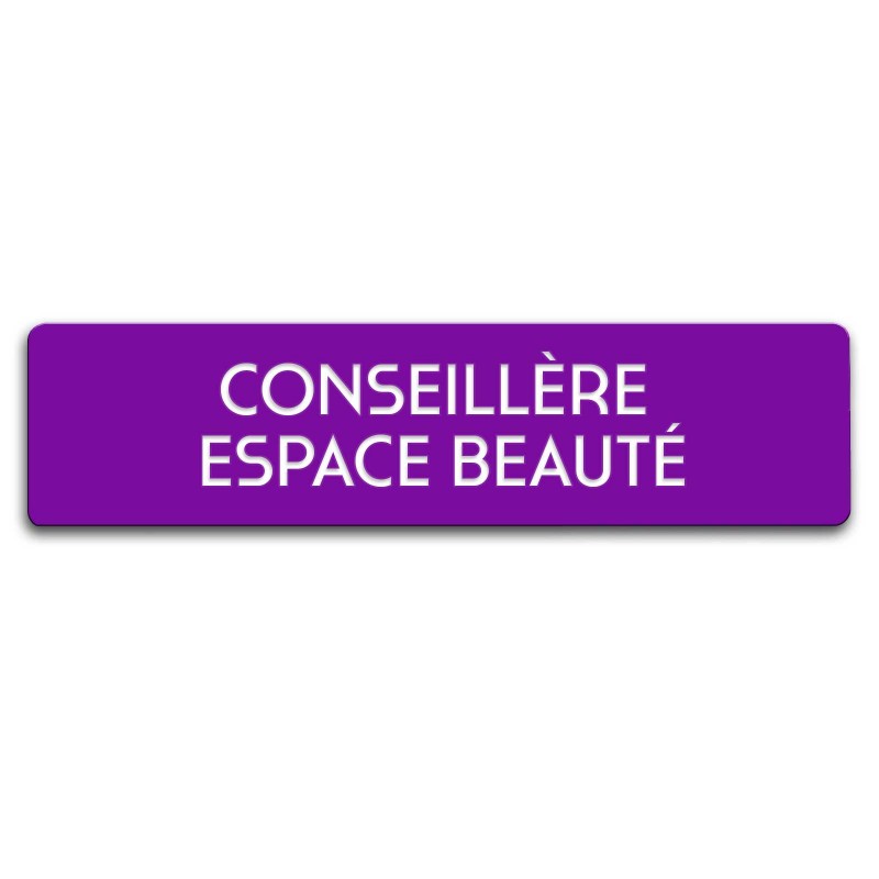 Badge Conseillère espace beauté rectangulaire