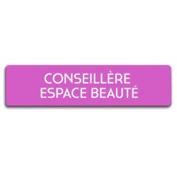 Badge Conseillère espace beauté rectangulaire