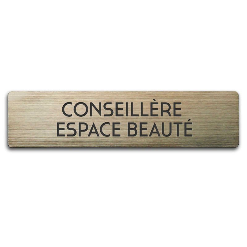 Badge Conseillère espace beauté rectangulaire