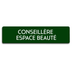 Badge Conseillère espace beauté rectangulaire
