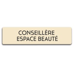 Badge Conseillère espace beauté rectangulaire