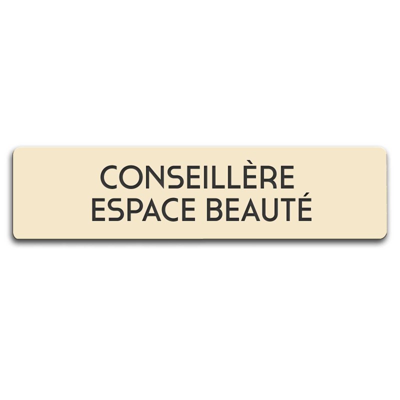 Badge Conseillère espace beauté rectangulaire