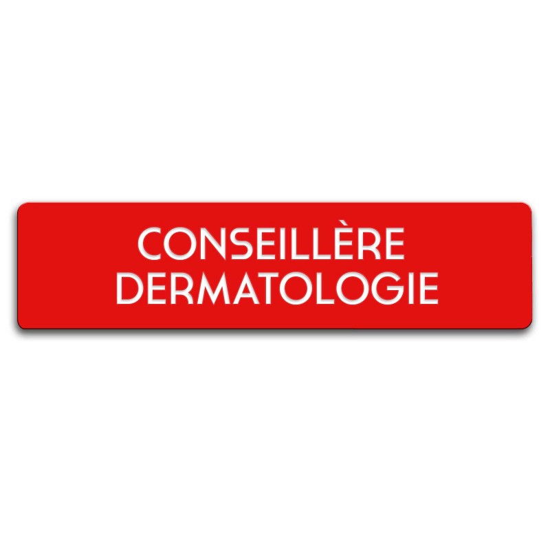 Badge Conseillère dermatologie rectangulaire