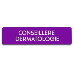 Badge Conseillère dermatologie rectangulaire