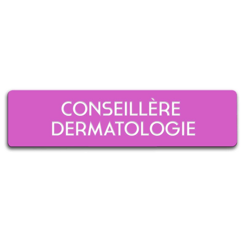 Badge Conseillère dermatologie rectangulaire