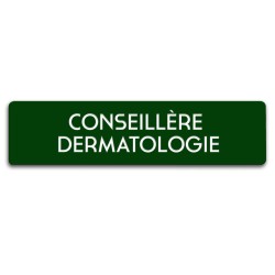 Badge Conseillère dermatologie rectangulaire
