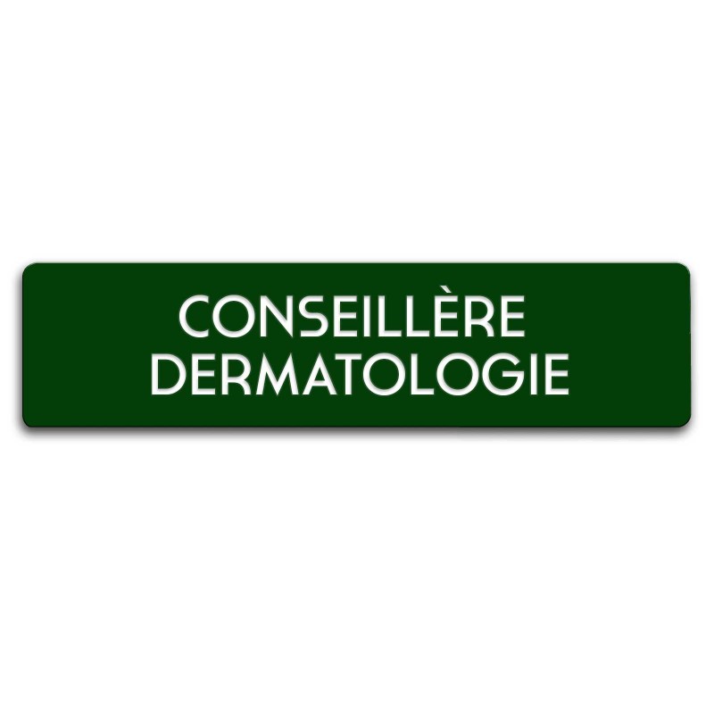 Badge Conseillère dermatologie rectangulaire