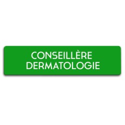 Badge Conseillère dermatologie rectangulaire