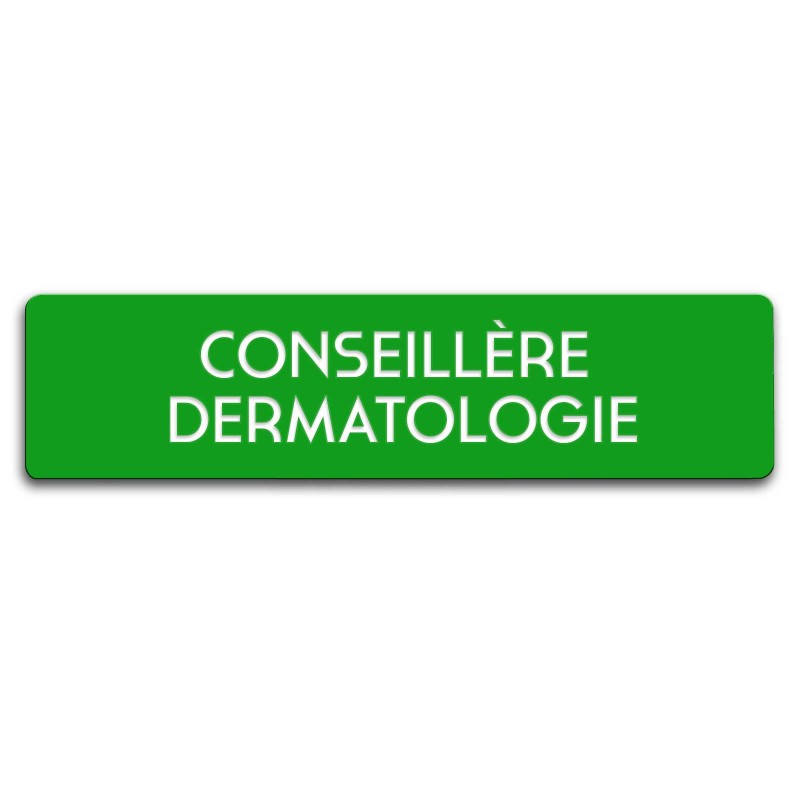 Badge Conseillère dermatologie rectangulaire