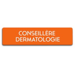 Badge Conseillère dermatologie rectangulaire
