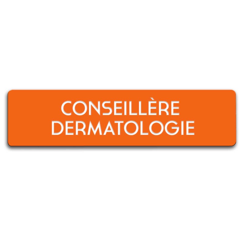 Badge Conseillère dermatologie rectangulaire