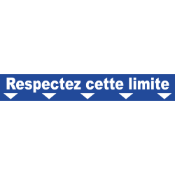 Ligne de confidentialité 100 x 15 cm "Respectez cette limite"