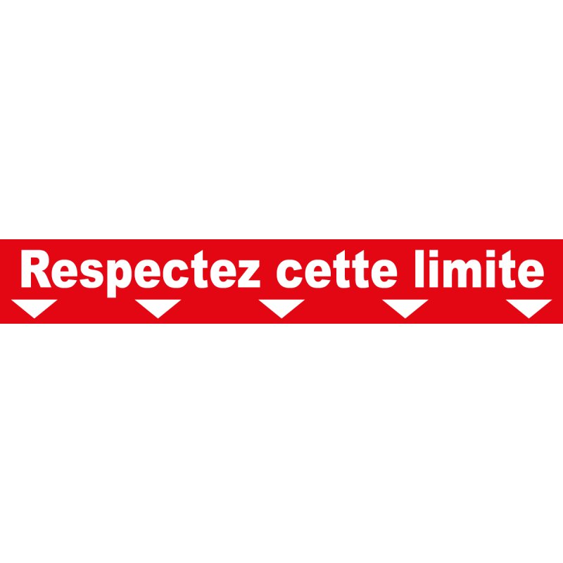 Ligne de confidentialité 100 x 15 cm "Respectez cette limite"