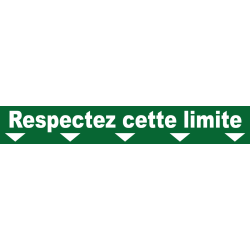 Ligne de confidentialité 100 x 15 cm "Respectez cette limite"