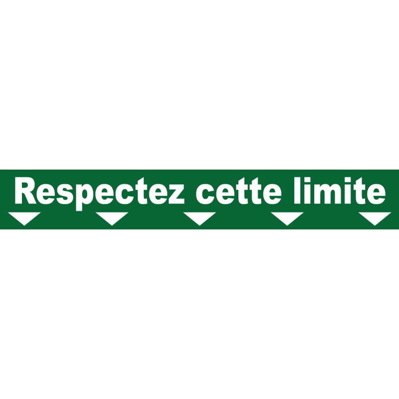 Ligne de confidentialité 100 x 15 cm "Respectez cette limite"