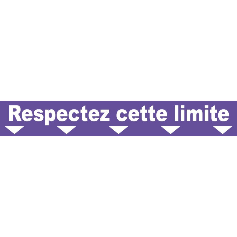 Ligne de confidentialité 100 x 15 cm "Respectez cette limite"