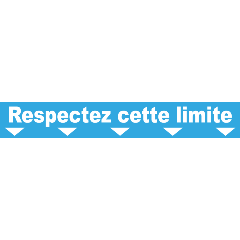 Ligne de confidentialité 100 x 15 cm "Respectez cette limite"