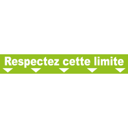 Ligne de confidentialité 100 x 15 cm "Respectez cette limite"