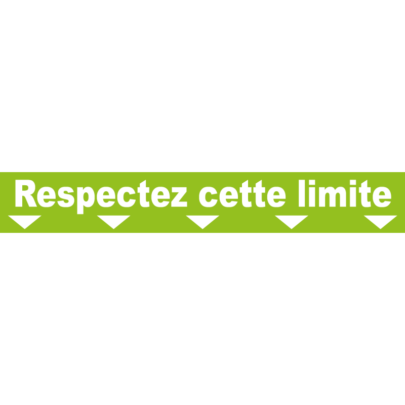 Ligne de confidentialité 100 x 15 cm "Respectez cette limite"