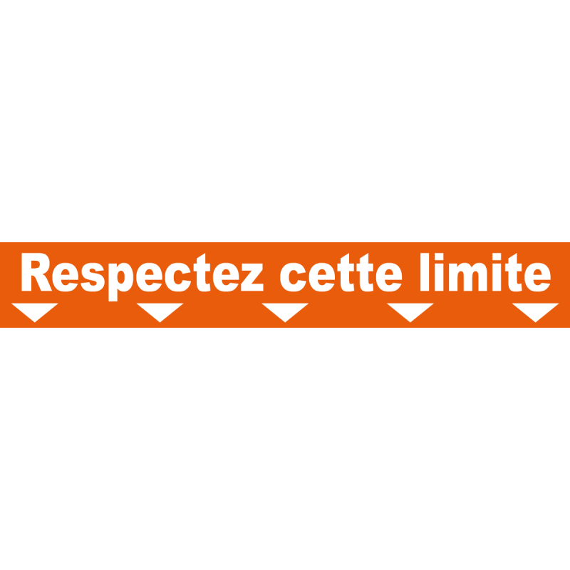 Ligne de confidentialité 100 x 15 cm "Respectez cette limite"