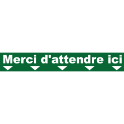 Ligne de confidentialité 100 x 15 cm "Merci d'attendre ici"