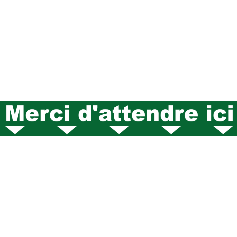 Ligne de confidentialité 100 x 15 cm "Merci d'attendre ici"