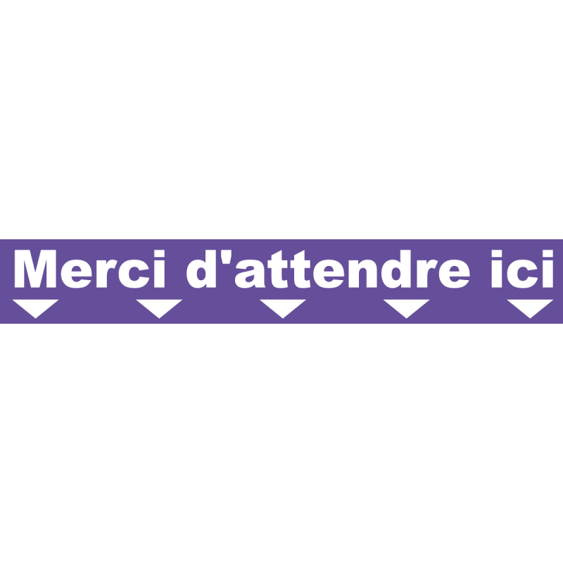 Ligne de confidentialité 100 x 15 cm "Merci d'attendre ici"